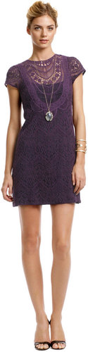 Nanette Lepore Rustic Plum Lace Dress
