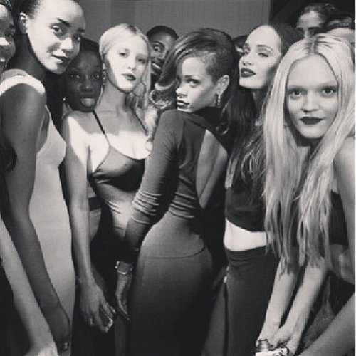 Rihanna posed with some models backstage at her River Island fashion show.
Source: Instagram user badgirlriri
Rihanna posed with some models backstage at her River Island fashion show.
Source: Instagram user badgirlriri