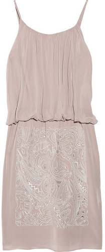 Tibi Kia embroidered silk-chiffon dress