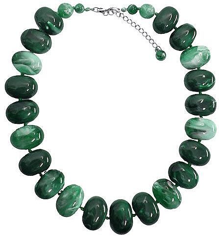 Minuet Petite Green marble texture necklace