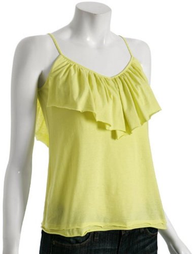Rebecca Taylor lemon cotton ruffle trim camisole