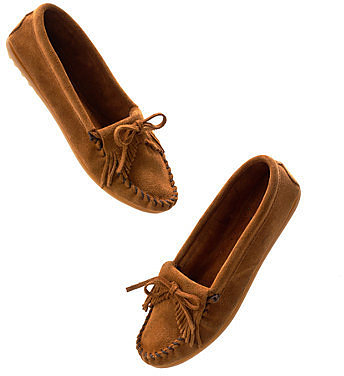Minnetonka® kilty suede moccasins