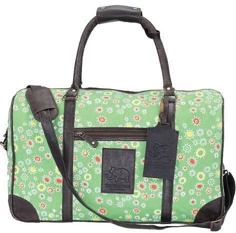 Sanaa Hyder Green Snowflake Weekender from Boticca