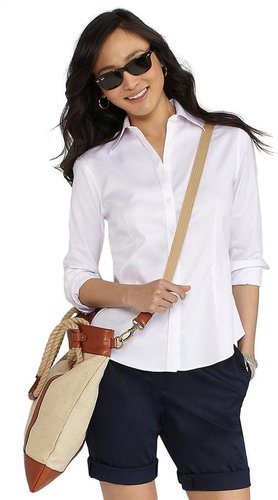 Non-Iron Fitted Small Stripe Dress Shirt with XLA