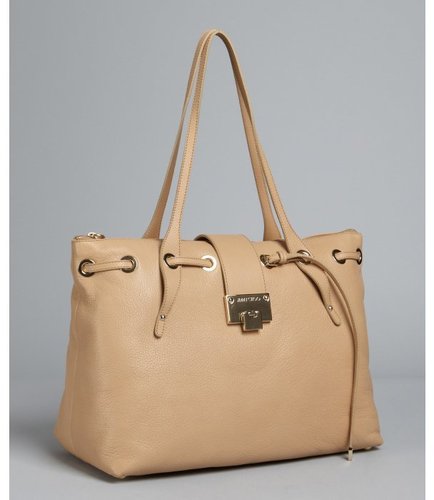 Jimmy Choo nude leather 'Rhea' large tote