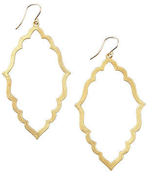 Dogeared Always Beautiful Moroccan Hoop Earrings, Gold