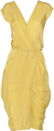 Zero+MariaCornejo Cata washed-satin wrap dress