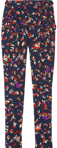 Vanessa Bruno Floral-print silk-crepe pants
