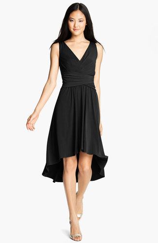 Suzi Chin for Maggy Boutique Pleated Front V-Neck Dress