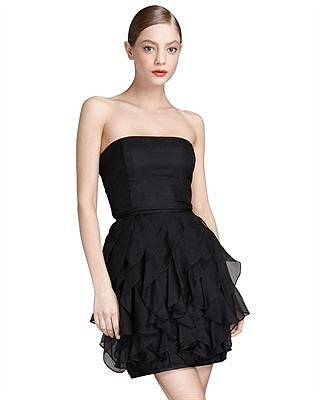 Rachel Zoe Strapless Organza Dress