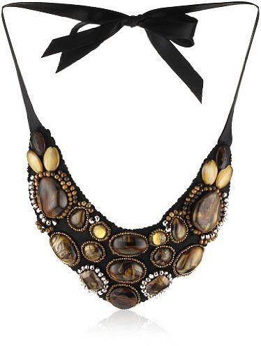 RAIN Wood Bead Bib Necklace