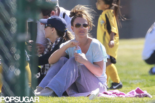 Later, Britney Spears changed out of her white dress.
Later, Britney Spears changed out of her white dress.