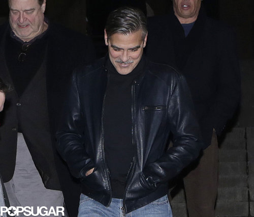 George Clooney had a mustache.
George Clooney had a mustache.