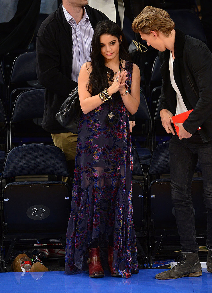 Vanessa Hudgens showcased a hippie-chic look while checking out a Knicks game in November 2012.
Vanessa Hudgens showcased a hippie-chic look while checking out a Knicks game in November 2012.