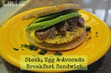 Steak, Egg & Avocado Breakfast Sanwich