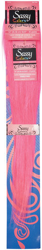 The Sassy Collection Sassy Colors 25 Gram Human Hair Extensions Hot Pink