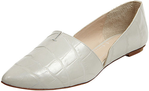 Elizabeth and James Merri Croc-Embossed d'Orsay Flat