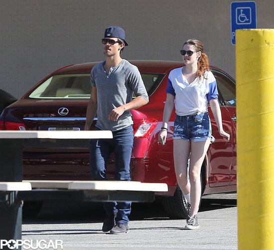Kristen Stewart and Taylor Lautner hung out at the batting cages with friends.
Kristen Stewart and Taylor Lautner hung out at the batting cages with friends.