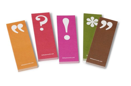 Got a love for grammar? Show it by using these quirky punctuation page markers ($7, originally $10).
Got a love for grammar? Show it by using these quirky punctuation page markers ($7, originally $10).