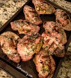 grilled veggie stuffed porkchops
