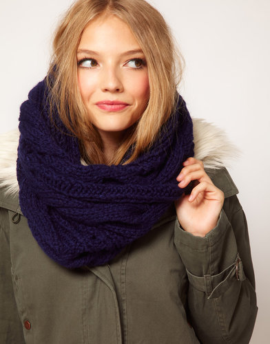 ASOS Wool Mix Cable Funnel Snood