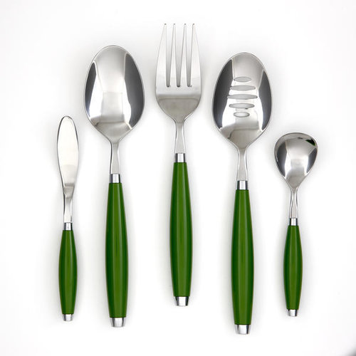 It would be hard to find a more appropriate hostess set ($25) than one called "Shamrock." This one comes with a serving fork, butter knife, serving spoon, and more.
It would be hard to find a more appropriate hostess set ($25) than one called "Shamrock." This one comes with a serving fork, butter knife, serving spoon, and more.