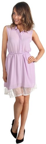 Gabriella Rocha - Zoey Button Up Lace Dress (Purple) - Apparel