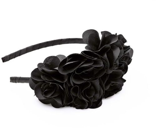 Karina Large Black Side Flower Headband