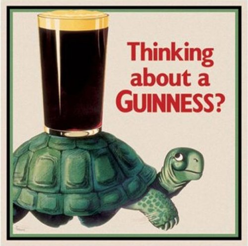 Thinking about grabbing a Guinness? This turtle might just convince you to go for it.
Thinking about grabbing a Guinness? This turtle might just convince you to go for it.