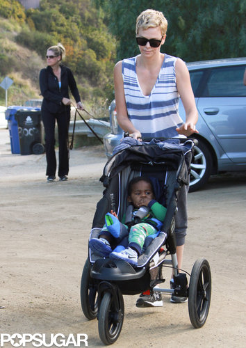 Charlize Theron went for a stroll with Jackson Theron.
Charlize Theron went for a stroll with Jackson Theron.