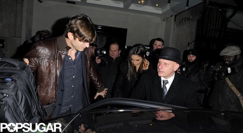 Ashton Kutcher Joins Mila Kunis For a Loving Dinner in London Ashton Kutcher Joins Mila Kunis For a Loving Dinner in London