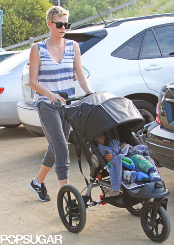 Charlize Theron Takes a Hollywood Hike With Jackson Charlize Theron Takes a Hollywood Hike With Jackson