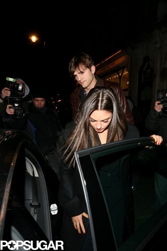 Ashton Kutcher Joins Mila Kunis For a Loving Dinner in London Ashton Kutcher Joins Mila Kunis For a Loving Dinner in London