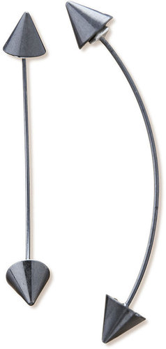 RACHEL Rachel Roy Earrings, Hematite Tone Spikes