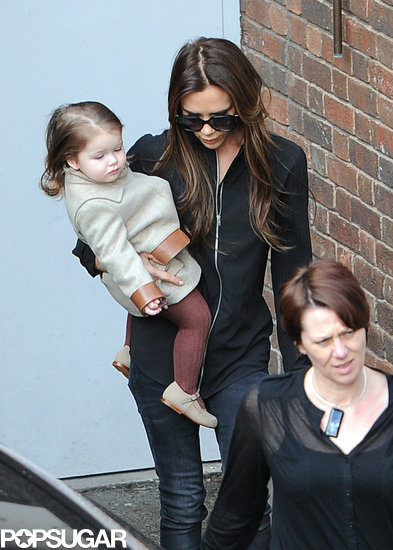 Victoria Beckham carried Harper in London.
Victoria Beckham carried Harper in London.