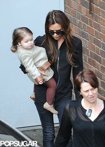 Victoria Beckham carried Harper in London.
Victoria Beckham carried Harper in London.