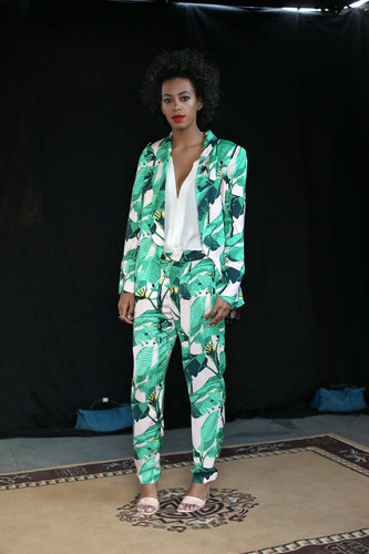 Solange Knowles was undeniably fresh in a green printed Pencey x Mia Moretti suit and nude ankle-strap sandals at the 2013 South by Southwest festival in Austin.
Solange Knowles was undeniably fresh in a green printed Pencey x Mia Moretti suit and nude ankle-strap sandals at the 2013 South by Southwest festival in Austin.