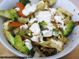 Caramelized Vegetables with Lemon Tahini Dressing