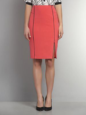The Crosby Street Double Stretch Piped Skirt