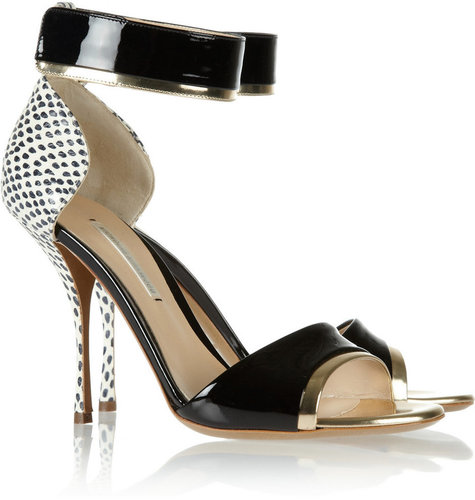 Nicholas Kirkwood Elaphe, metallic and patent-leather sandals