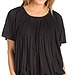 DKNYC - Batwing Pleated Blouse (Black) - Apparel