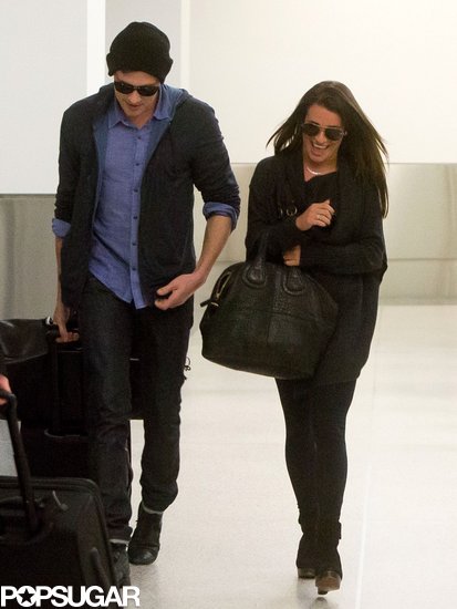Lea Michele and Cory Monteith touched down at LAX together.
Lea Michele and Cory Monteith touched down at LAX together.