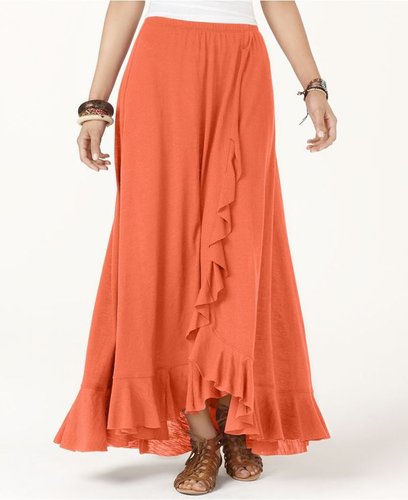 Free People Skirt, Ruffle Maxi