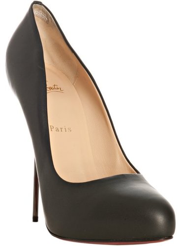 Christian Louboutin black leather 'Big Lips 120' spike heel pumps