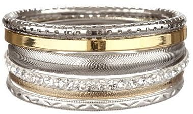 Mixed Plating Multi Texture Bangles