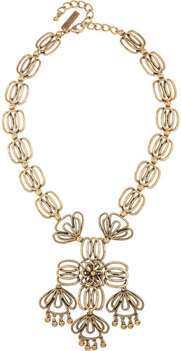 Oscar de la Renta 24-karat gold-plated necklace