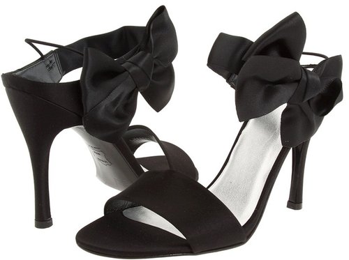 Stuart Weitzman Bridal & Evening Collection - Bigbow (Black Satin) - Footwear