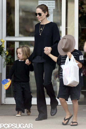 The Jolie-Pitts Mix Shopping and Sand on a Family Weekend The Jolie-Pitts Mix Shopping and Sand on a Family Weekend