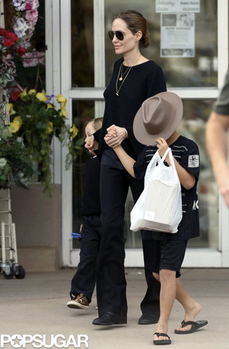 The Jolie-Pitts Mix Shopping and Sand on a Family Weekend The Jolie-Pitts Mix Shopping and Sand on a Family Weekend