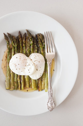Asparagus With Miso Butter and Poached Eggs Asparagus With Miso Butter and Poached Eggs